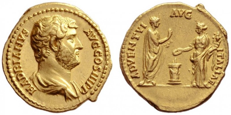 The Roman Empire   Hadrian augustus, 118 – 137  Aureus 134-138, AV 6.94 g. HADRI...