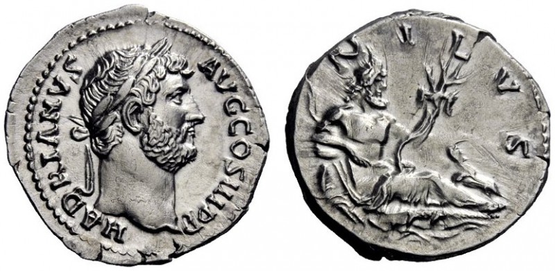 The Roman Empire   Hadrian augustus, 118 – 137  Denarius 134-138, AR 3.17 g. HAD...
