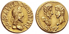 The Roman Empire   Marcus Aurelius augustus, 161 – 180   Eupator, king of Bosphorus with Marcus Aurelius and Lucius Verus.  Stater 161-163, EL 7.76 g....