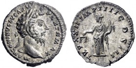 The Roman Empire   Marcus Aurelius augustus, 161 – 180  Denarius 167-168, AR 3.26 g. ANTONINVS AVG ARM PARTH MAX Laureate head r. Rev. TR P XXII IMP I...