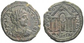 The Roman Empire   Caracalla augustus, 198 – 217  Bronze, Dium 198-217, Æ 12.26 g. AYK MAV – ANTΩNEY Laureate, draped and cuirassed bust r. Rev. ΔEIHN...