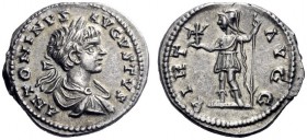 The Roman Empire   Caracalla augustus, 198 – 217  Denarius, Laodicea ad Mare 200-201, AR 3.28 g. ANTONINVS – AVGVSTVS Laureate and draped bust r. Rev....