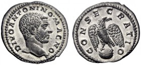 The Roman Empire   Caracalla augustus, 198 – 217   Divo Caracalla.  Denarius after 217, AR 2.47 g. DIVO ANTONINO MAGNO Bare head r. Rev. CONSECRATIO E...