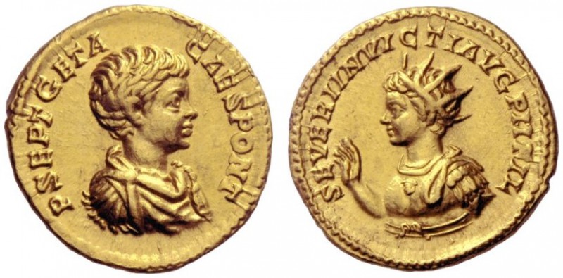 The Roman Empire   Geta caesar, 198 – 209  Aureus 200, AV 7.07 g. P SEPT GETA – ...