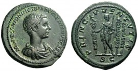 The Roman Empire   Diadumenian caesar, 217 – 218  As 217-218, Æ 12.09 g. M OPEL ANTONINVS DIADVMENIANVS CAES Bareheaded, draped and cuirassed bust r. ...