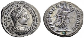 The Roman Empire   Elagabalus, 218 – 222  Denarius 218-222, AR 3.05 g. IMP CAES M AVR ANTONINVS AVG Laureate, draped and cuirassed bust r. Rev. VICTOR...