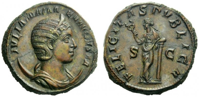 The Roman Empire   Julia Mamaea, mother of Severus Alexander  Dupondius 228, Æ 1...