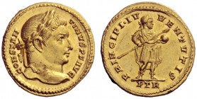 The Roman Empire   Constantine I augustus, 307 – 337  Solidus, Treveri 310-313, AV 4.53 g. CONSTAN – TINVS P F AVG Laureate head r. Rev. PRINCIPI·IV –...