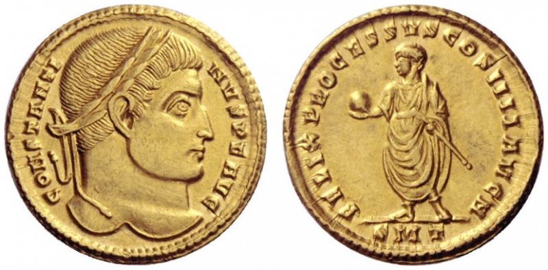 The Roman Empire   Constantine I augustus, 307 – 337  Solidus, Ticinum 315, AV 4...