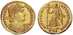 The Roman Empire   Constantine I augustus, 307 – 337  Solidus, Thessalonica 335, AV 4.51 g. CONSTANTI – NVS MAX AVG Rosette-diademed, draped and cuira...