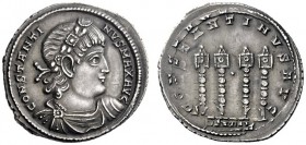 The Roman Empire   Constantine I augustus, 307 – 337  Light miliarense, Treveri 336-337, AR 4.22 g. CONSTANTI – NVS MAX AVG Rosette-diademed. draped a...