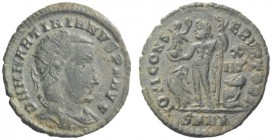 The Roman Empire   Martinian, 324  Follis, Nicomedia 324, Æ 2.31 g. D N M MARTINIANVS P F AVG Radiate, draped and cuirassed bust r. Rev. IOVI CONS – E...