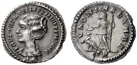 The Roman Empire   Fausta, second wife of Constantine  Half siliqua, Treveri late 307, AR 1.06 g. FAVSTAE NOBILISSIMAE FEMINAE Draped bust l. with hai...