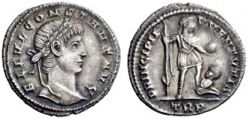 The Roman Empire   Constans augustus, 337 – 350  Siliqua, Treveri 337-340, AR 2.80 g. FL IVL CONSTANS AVG Laureate head r. Rev. PRINCIPI I – VVENTVTIS...