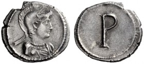 The Roman Empire   Anonymous issues, 330 – 346  Scripulum (?), Constantinopolis 330-346, AR 1.10 g. Helmeted head and cuirassed bust of Constantinopol...