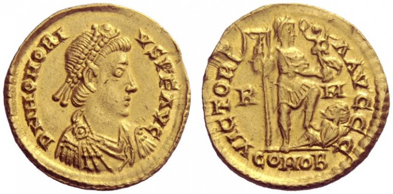 The Roman Empire   Honorius, 393 – 423  Solidus circa 404-407/8, AV 4.39 g. D N ...