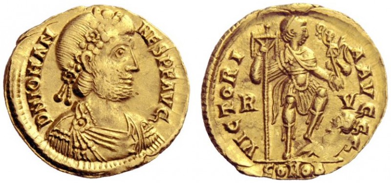 The Roman Empire   Johannes, 423 – 425  Solidus, Ravenna 423–425, AV 4.45 g. D N...