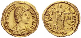 The Roman Empire   Libius Severus, 461 – 465  Solidus 462, AV 4.42 g. D N LIBIVS SEVE – RVS P F AVG Rosette-diademed, draped and cuirassed bust r. Rev...