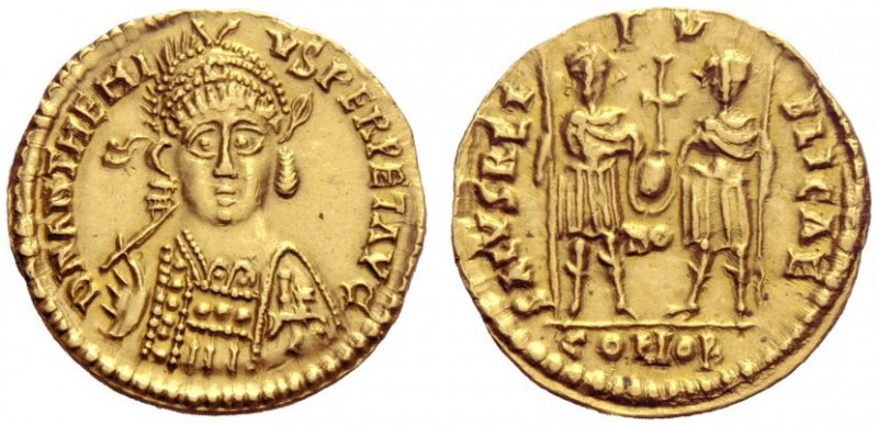 The Roman Empire   Anthemius, 25th March 467 – 30th June 472  Solidus, Mediolanu...