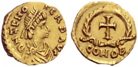 The Roman Empire   Julius Nepos first reign, 474 – 475   Julus Nepos in the name of Zeno.  Tremissis circa 474-475, AV 1.42 g. D N ZENO PERP AVG Pearl...