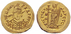 Migration of the German tribes   The Herulians   Pseudo-Imperial Coinage.  Odovacar, 476-493. In the name of Zeno, 474-491.  Solidus, uncertain mint i...