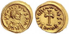 Migration of the German tribes   The Lombards   Pseudo-imperial coinage. In the name of Constans (?).  Tremissis, uncertain mint in Tuscia circa 620-7...