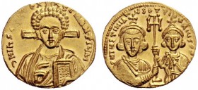 The Byzantine Empire   Justinian II 2nd reign with colleague, Summer 705 – 4 November 711  Solidus 705-711, AV 4.45 g. d N hIS [ChS R]EX – REGNANTIYM ...