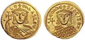 The Byzantine Empire   Leo V the Armenian, 11 July 813 – 25 December 820, with Constantine from December 813  Solidus 813, AV 4.44 g. · LE – On bASILE...