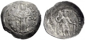 The Byzantine Empire   Nicephorus III Botaniates, 3 April 1078-1 April 1081  Miliaresion 1078-1081, AR 1.78 g. +ΔECΠOI - NACωSOIC The Virgin, nimbate ...