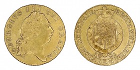 GRAN BRETAÑA
JORGE III
1/2 Guinea. AV. 1801. 4,18 g. KM.649. Dos marquitas en reverso, si no MBC+/EBC-. Conserva restos de brillo. Muy escasa