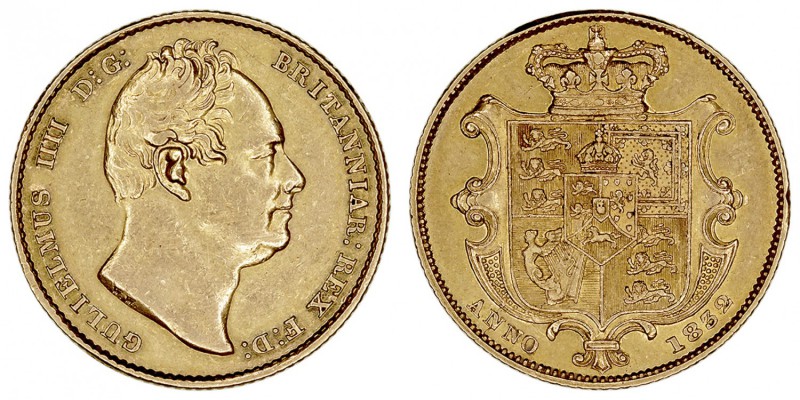 GRAN BRETAÑA
GUILLERMO IV
Soberano. AV. 1832. 7,98 g. KM.717. Golpecito en lis...
