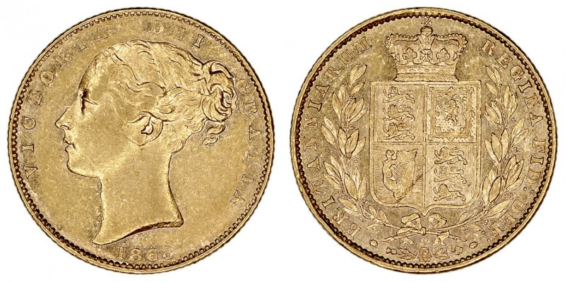 GRAN BRETAÑA
VICTORIA
Soberano. AV. 1868. 7,99 g. KM.736,2. Conserva brillo. E...