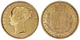 GRAN BRETAÑA
VICTORIA
Soberano. AV. 1871 S. Sidney. W.W (incuse). 7,99 g. KM.6. EBC-/EBC