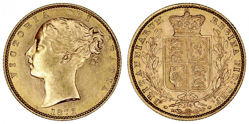 GRAN BRETAÑA
VICTORIA
Soberano. AV. 1872. 7,99 g. KM.736,2. EBC