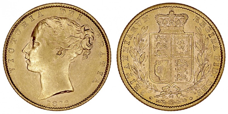 GRAN BRETAÑA
VICTORIA
Soberano. AV. 1872. 7,97 g. KM.736,2. EBC-/EBC
