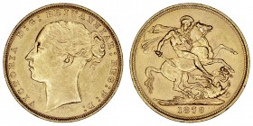 GRAN BRETAÑA
VICTORIA
Soberano. AV. 1878 M. Melburne. 8,00 g. KM.7. EBC/EBC-