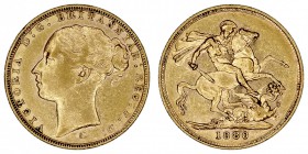 GRAN BRETAÑA
VICTORIA
Soberano. AV. 1880 S. Sidney. 7,97 g. KM.7. Rayitas, si no EBC-