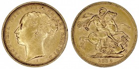 GRAN BRETAÑA
VICTORIA
Soberano. AV. 1883 S. Sidney. 7,97 g. KM.7. MBC+/EBC-