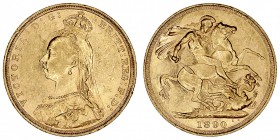 GRAN BRETAÑA
VICTORIA
Soberano. AV. 1890 S. Sidney. 7,99 g. KM.10. EBC