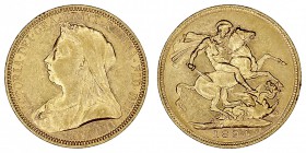 GRAN BRETAÑA
VICTORIA
Soberano. AV. 1894 M. Melburne. 7,98 g. KM.13. EBC