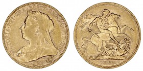 GRAN BRETAÑA
VICTORIA
Soberano. AV. 1898 M. Melburne. 7,98 g. KM.13. EBC