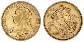 GRAN BRETAÑA
VICTORIA
Soberano. AV. 1898 S. Sidney. 7,98 g. KM.13. Ligeros golpecitos en listel, si no EBC