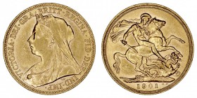 GRAN BRETAÑA
VICTORIA
Soberano. AV. 1901. 7,99 g. KM.785. EBC/EBC-