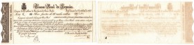 CARLOS V PRETENDIENTE
50 Pesos Fuertes. Tesoro Real de España. 8 Abril 1837. Con sello en seco. ED.A21. Raro así. EBC