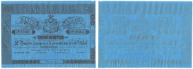 BANCO DE ZARAGOZA
200 Reales de Vellón. 14 Mayo 1857. Serie B. Sin firmas, ni matriz. ED.A118B. Escaso así. SC-