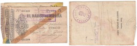 GUERRA CIVIL-ZONA REPUBLICANA, BANCO DE ESPAÑA
Banco de España, Gijón. 5 Noviembre 1936. Sin serie. Serie completa 5 valores. 5, 10, 25, 50 y 100 Pes...