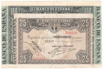 GUERRA CIVIL-ZONA REPUBLICANA, BANCO DE ESPAÑA
Banco de España, Bilbao. 1 Enero 1937. Lote de 2 billetes. 25 y 100 Pesetas. MBC+