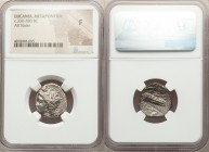 LUCANIA. Metapontum. Ca. 330-280 BC. AR stater (20mm, 4h). NGC Fine. Dori-, magistrate. Head of Demeter left, wreathed with grain; ΔΩPI below chin (of...