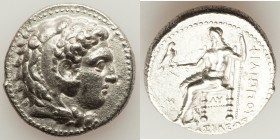 MACEDONIAN KINGDOM. Philip III Arrhidaeus (323-317 BC). AR tetradrachm (26mm, 16.72 gm, 12h). XF, scratches, graffiti. Babylon. Head of Heracles right...