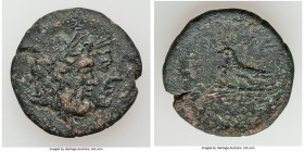 THRACIAN KINGDOM. Mostis (ca. 125 BC). AE unit (21mm, 5.01 gm, 12h). About VF. Jugate heads of Zeus, laureate, and Hera, wearing stephane, right / ΒΑΣ...